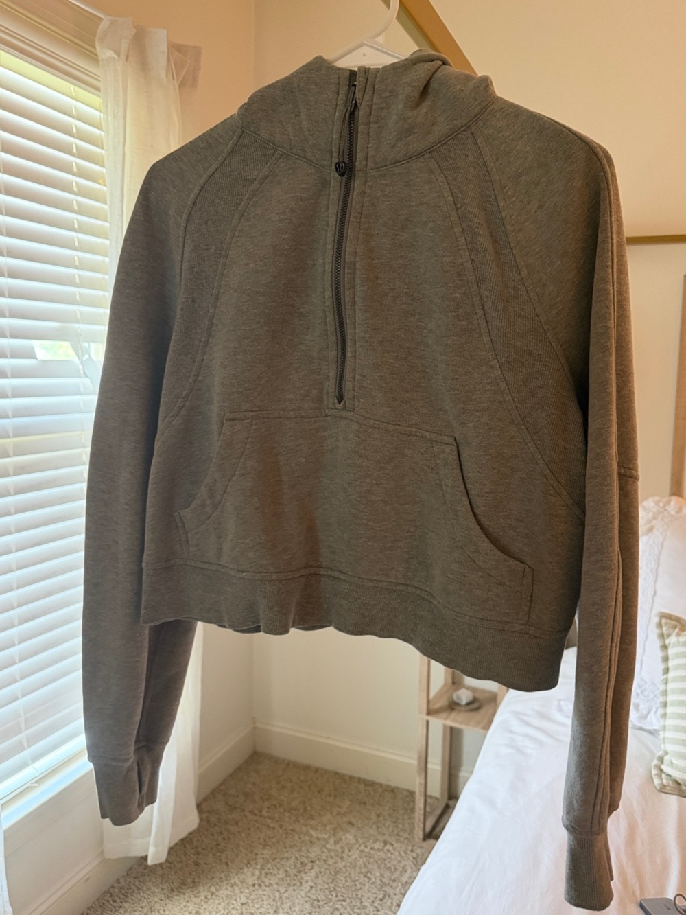 lululemon athletica Grey Half-Zip Scuba Hoodie